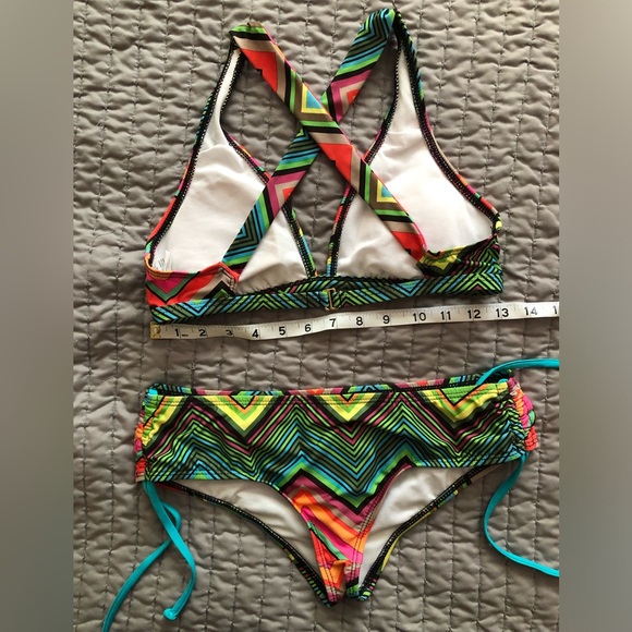 Ella Moss caravan cross-back stripe bikini S - Picture 8 of 10